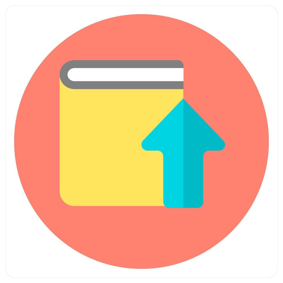 Upload Book and book icon concept vector