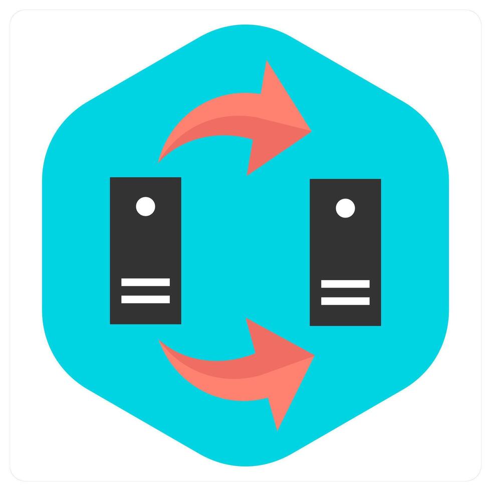 Data Transfer and data icon concept vector