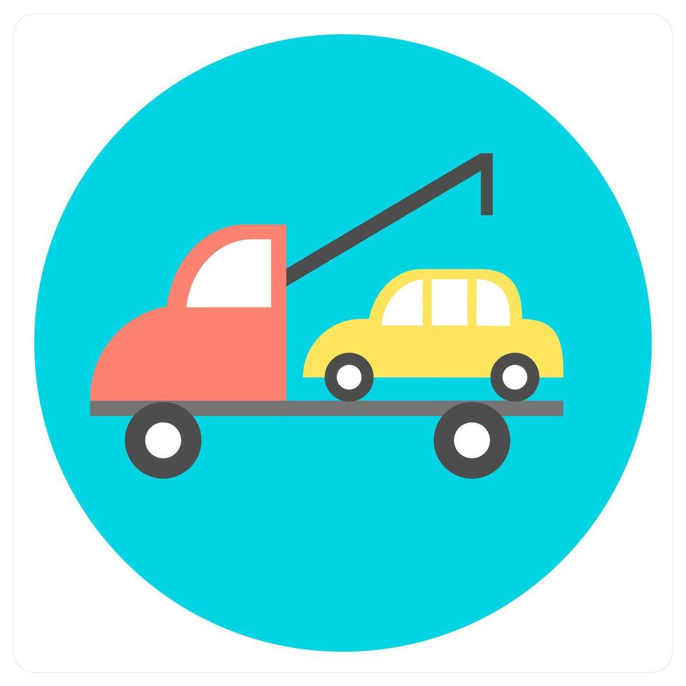 Towing Car and car icon concept vector