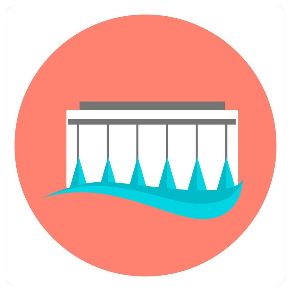 Water dam and energy icon concept vector
