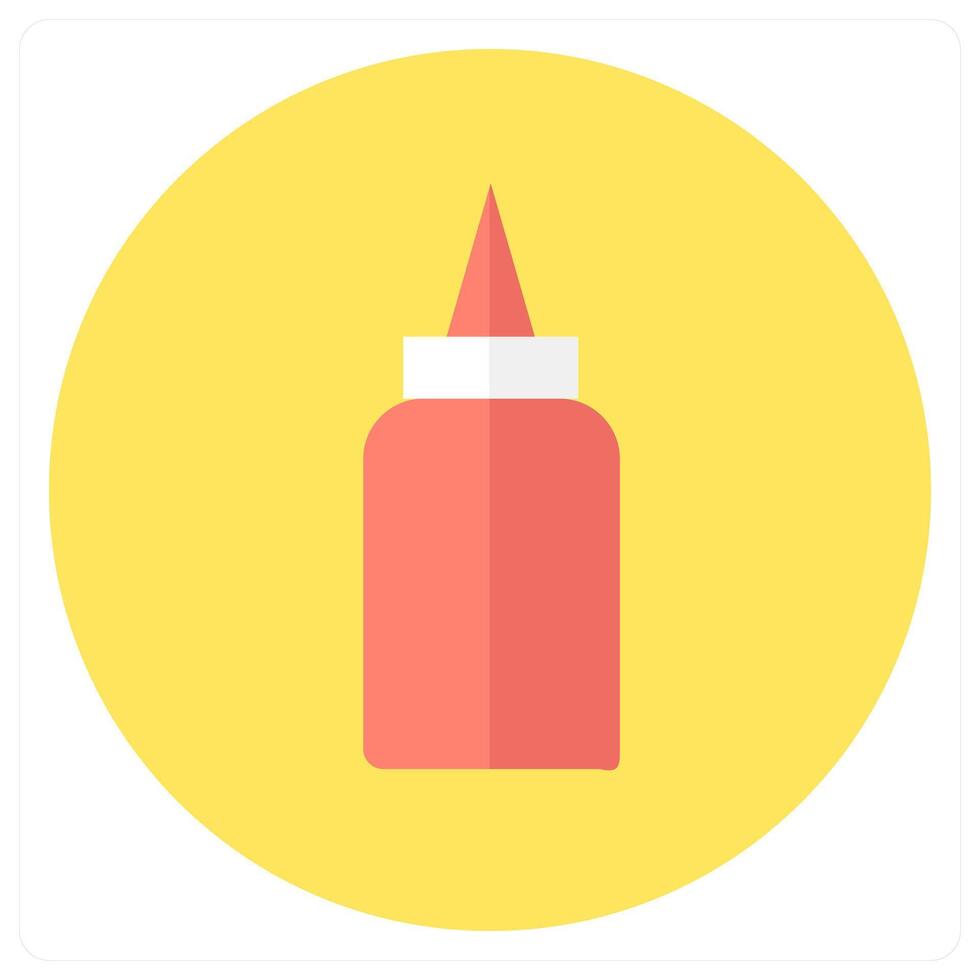 Sauce Bottle and sauce icon concept vector