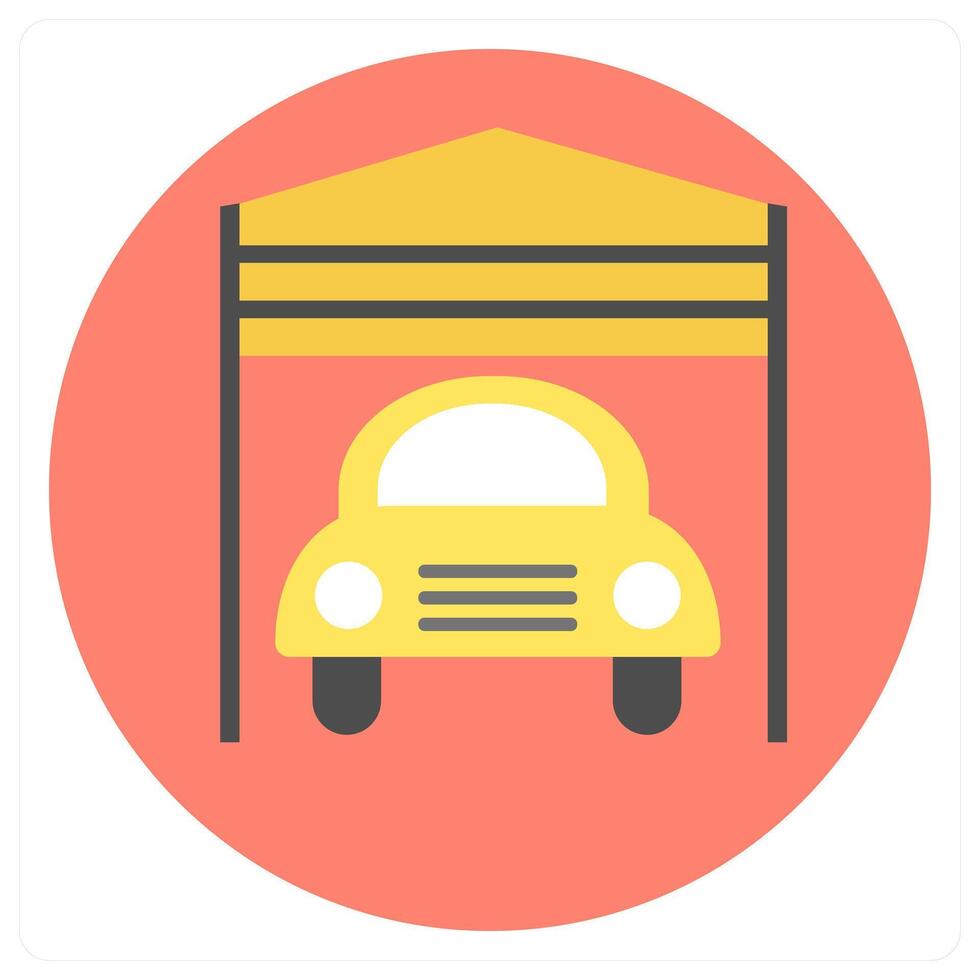 Garage and car icon concept vector