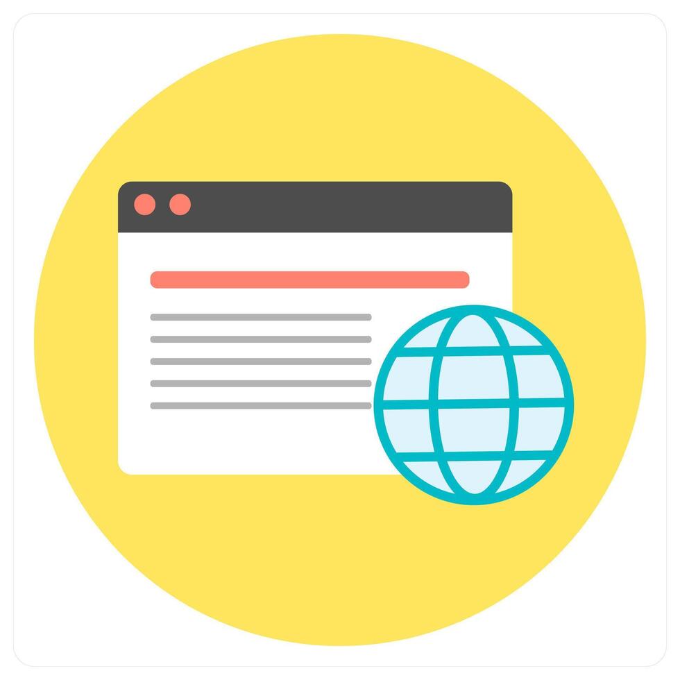 Global Webpage and internet icon concept vector