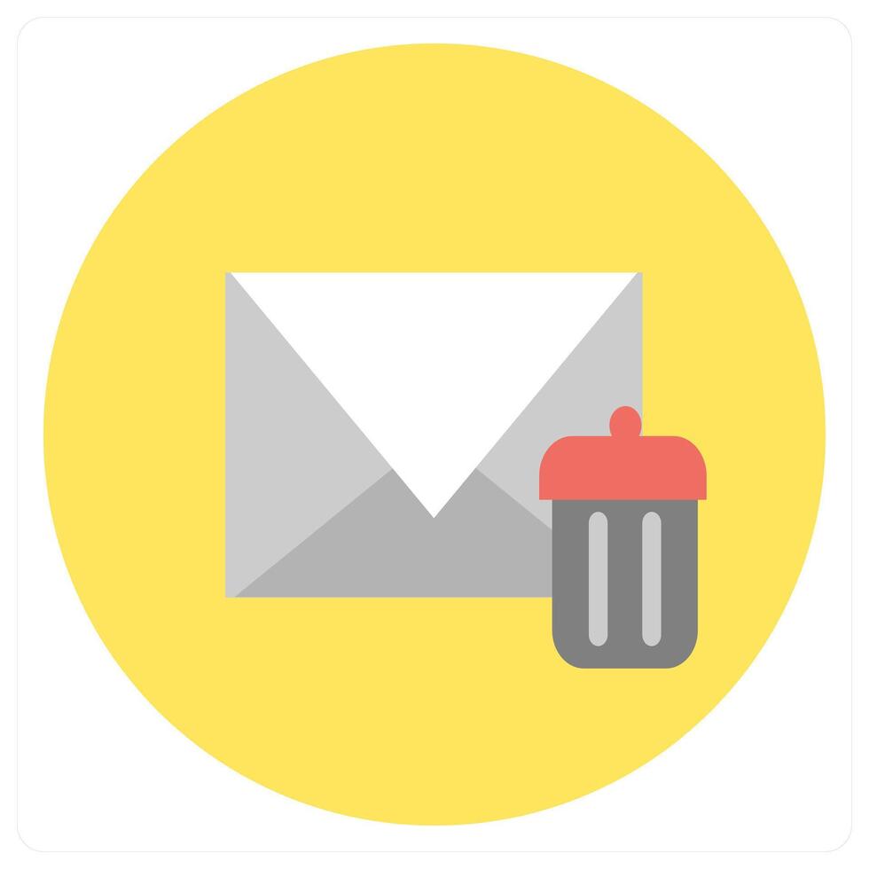 Trash Mail and mail icon concept vector