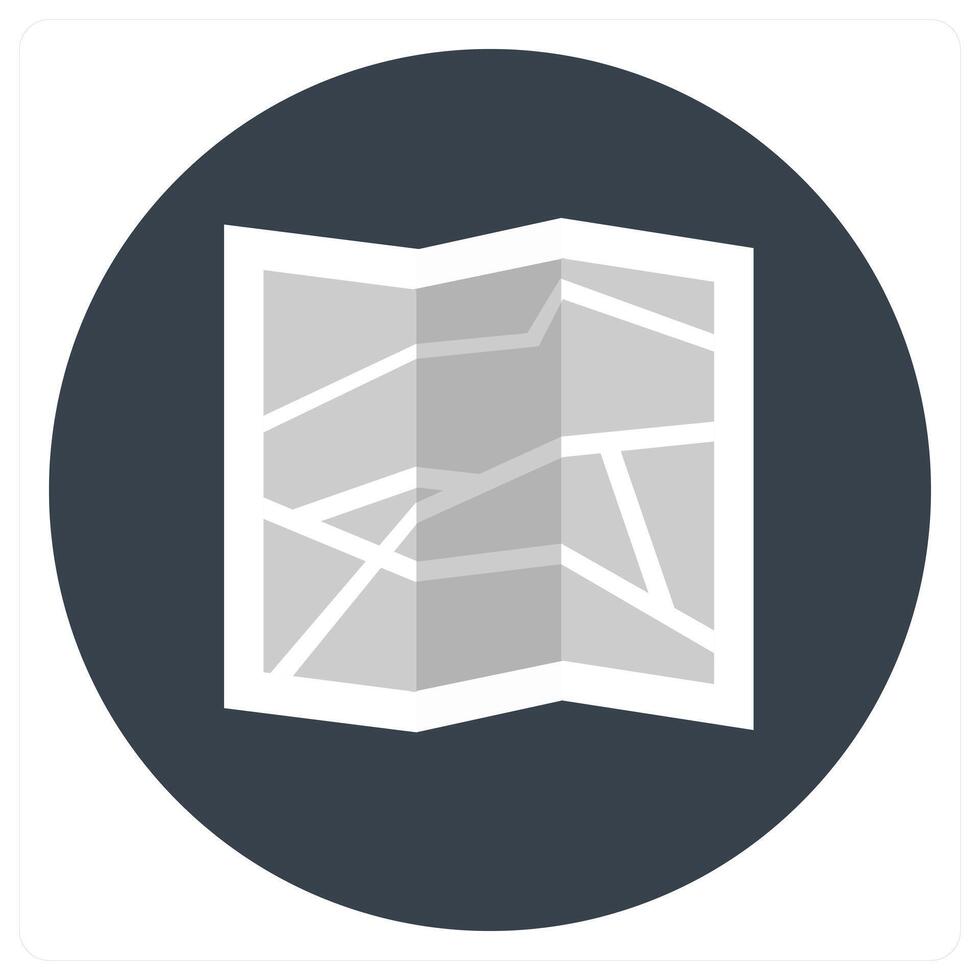 Map and pointer icon concept vector