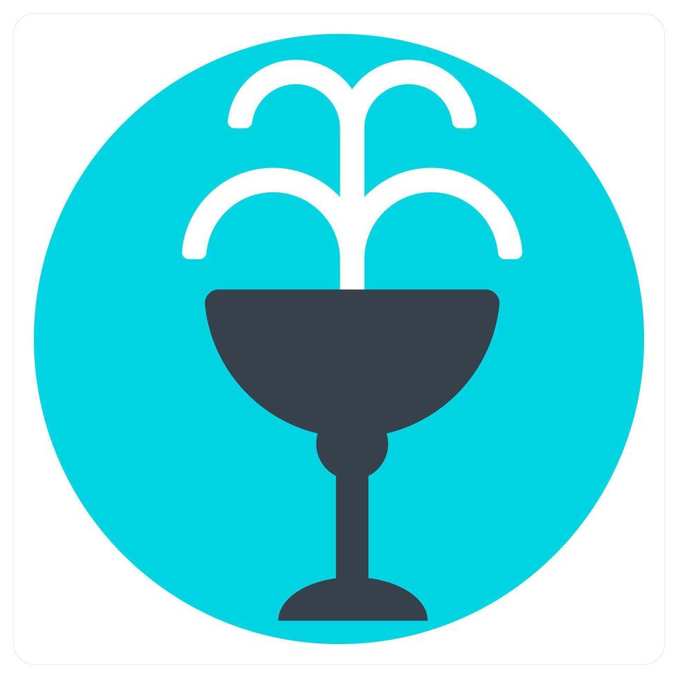 Fountain and garden icon concept vector