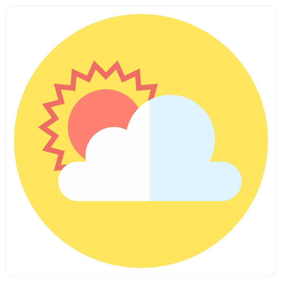 Cloudy Day and day icon concept vector