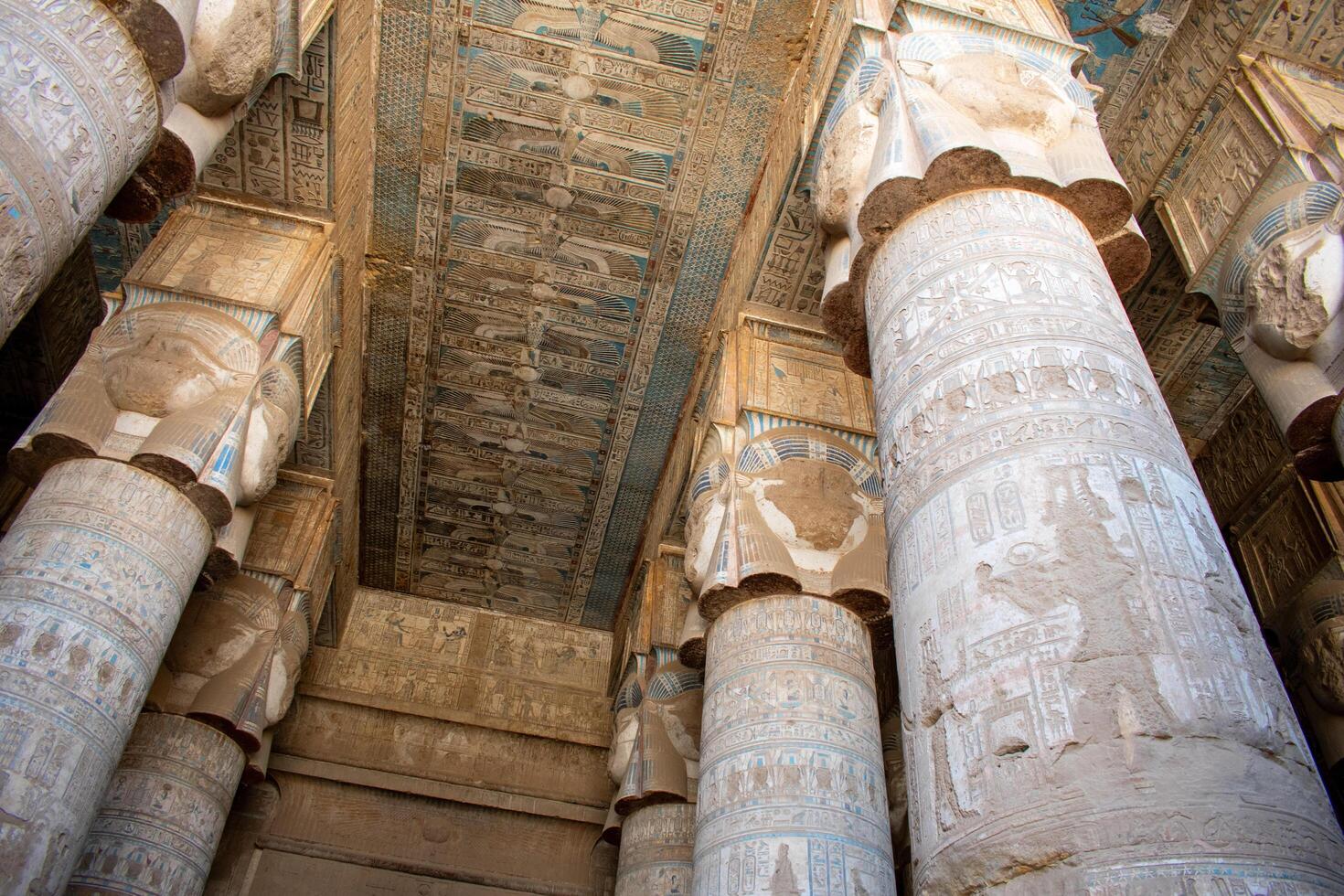 14.1.24 Dendera, Egypt Temple of Hathor at Dendera Temple complex. The best preserved temple complexes of ancient Egypt. photo