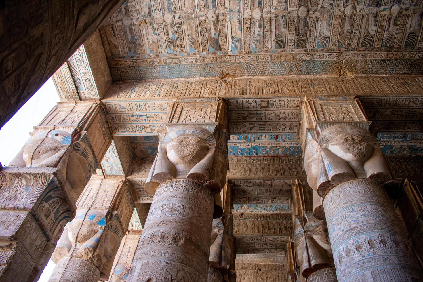 14.1.24 Dendera, Egypt Temple of Hathor at Dendera Temple complex. The best preserved temple complexes of ancient Egypt. photo
