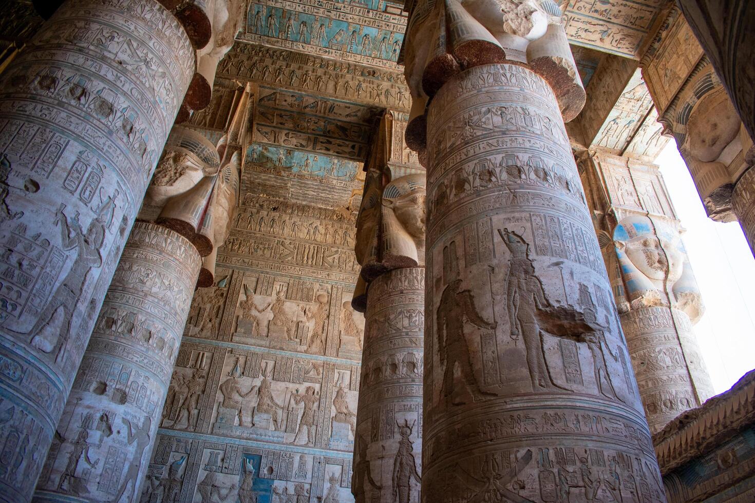 14.1.24 Dendera, Egypt Temple of Hathor at Dendera Temple complex. The best preserved temple complexes of ancient Egypt. photo