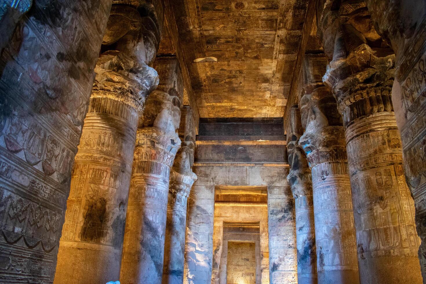 14.1.24 Dendera, Egypt Temple of Hathor at Dendera Temple complex. The best preserved temple complexes of ancient Egypt. photo