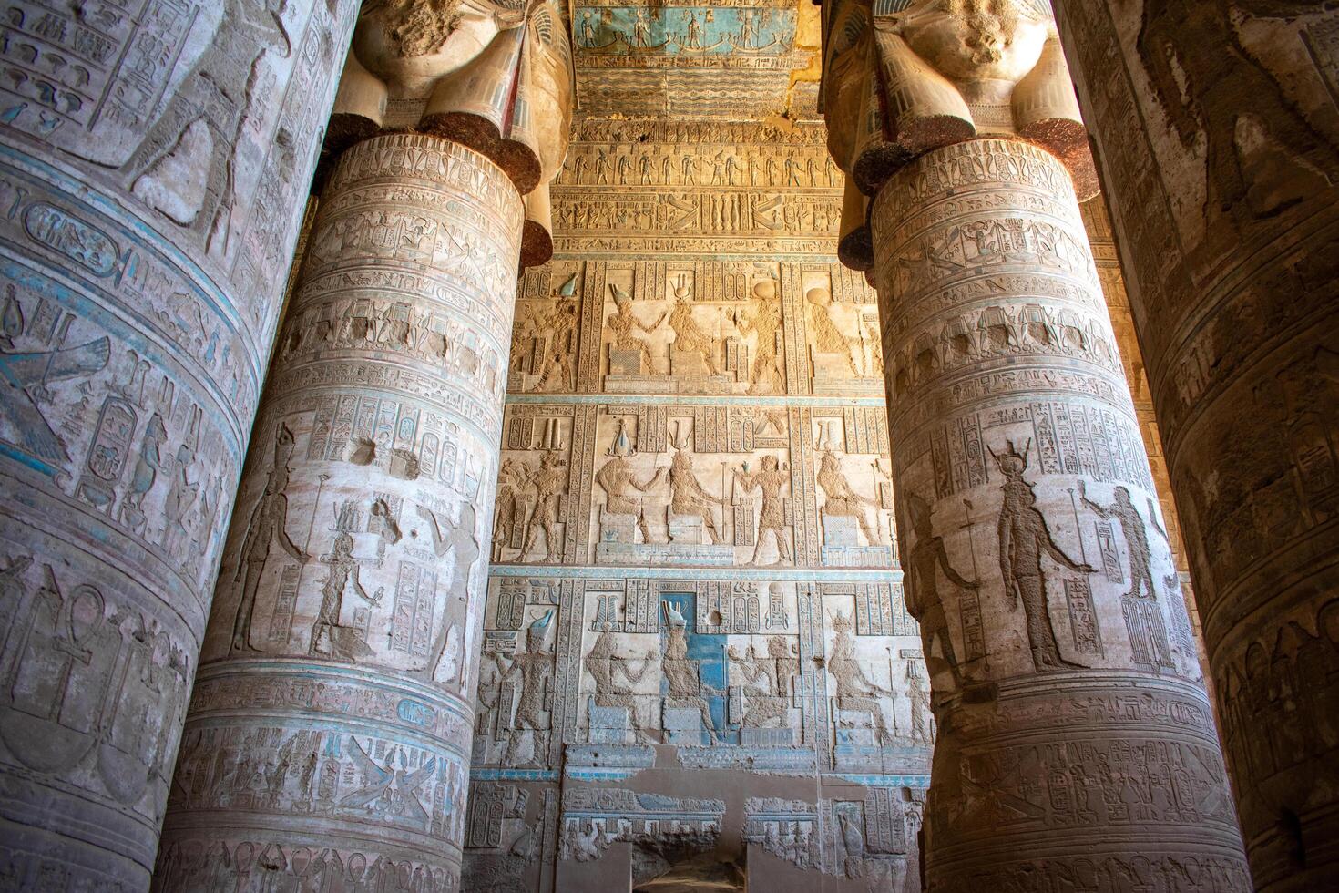 14.1.24 Dendera, Egypt Temple of Hathor at Dendera Temple complex. The best preserved temple complexes of ancient Egypt. photo