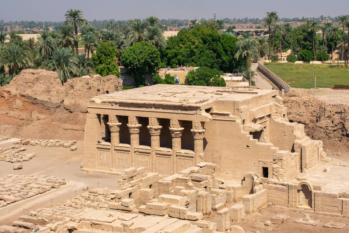 14.1.24 Dendera, Egypt Temple of Hathor at Dendera Temple complex. The best preserved temple complexes of ancient Egypt. photo