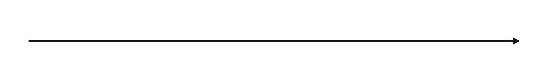 Long straight horizontal line with arrow. Black forward, pointer, direction, position or location sign isolated on white background. graphic illustration vector