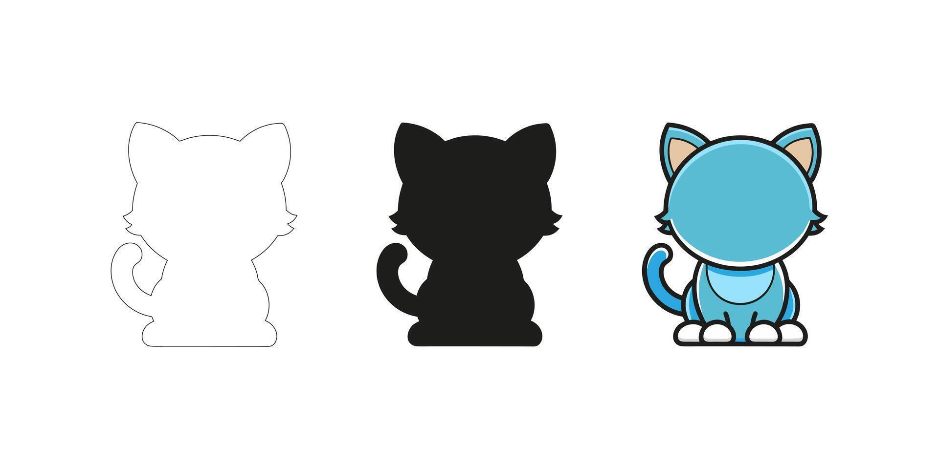 Baby Cat Clipart in Various Styles vector