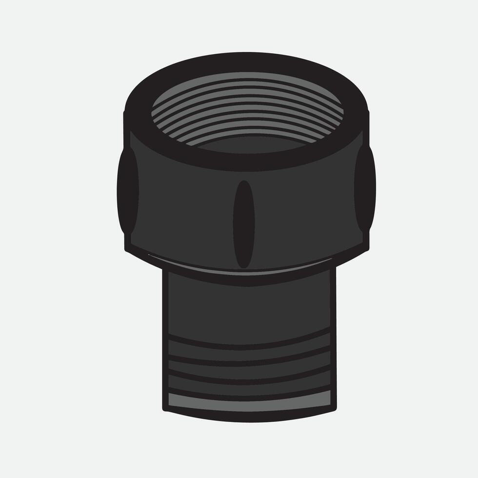pvc pipe gray plumbing icon iolated style vector