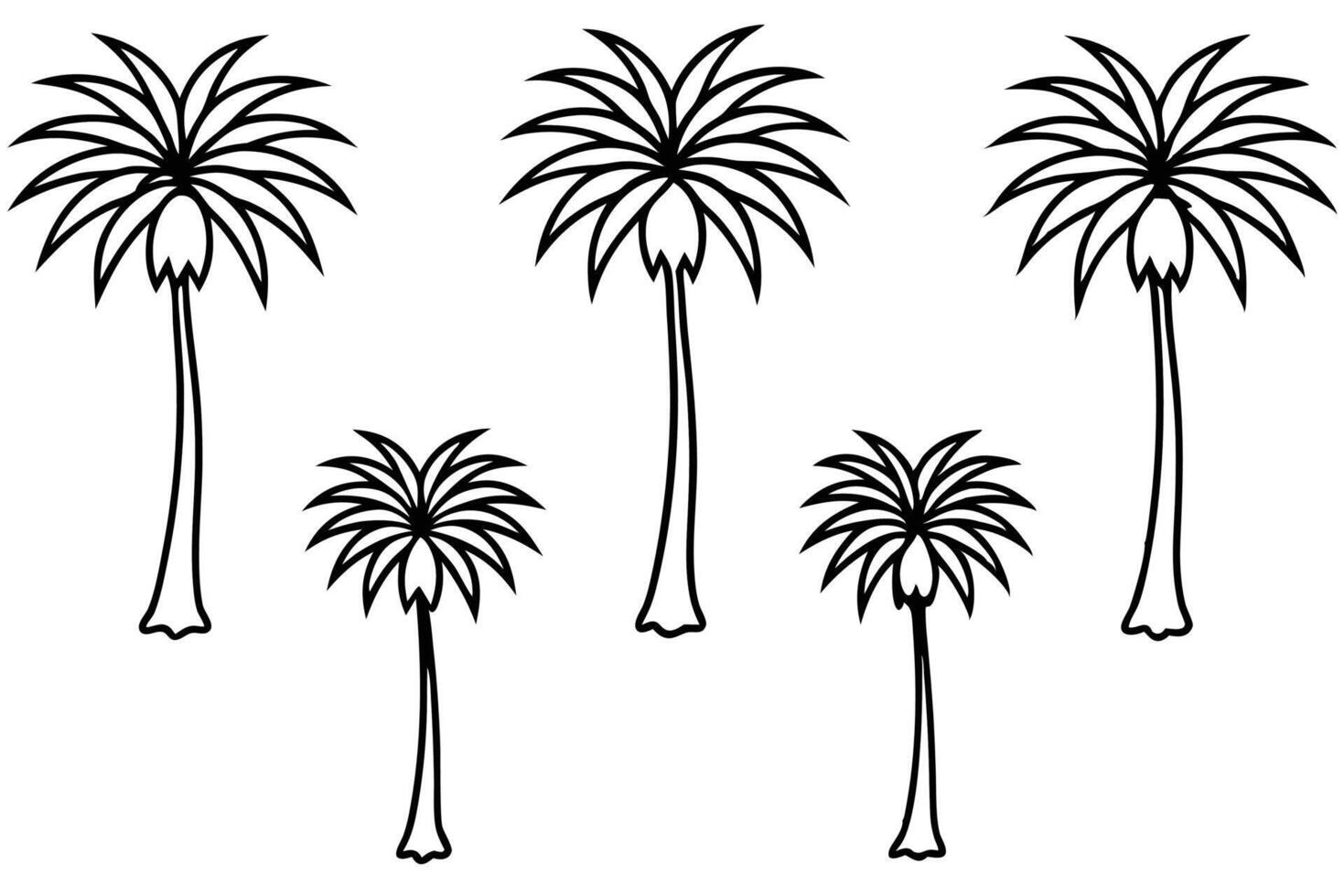 Palm Tree Original Line Art Illustration Ideas Showcase vector