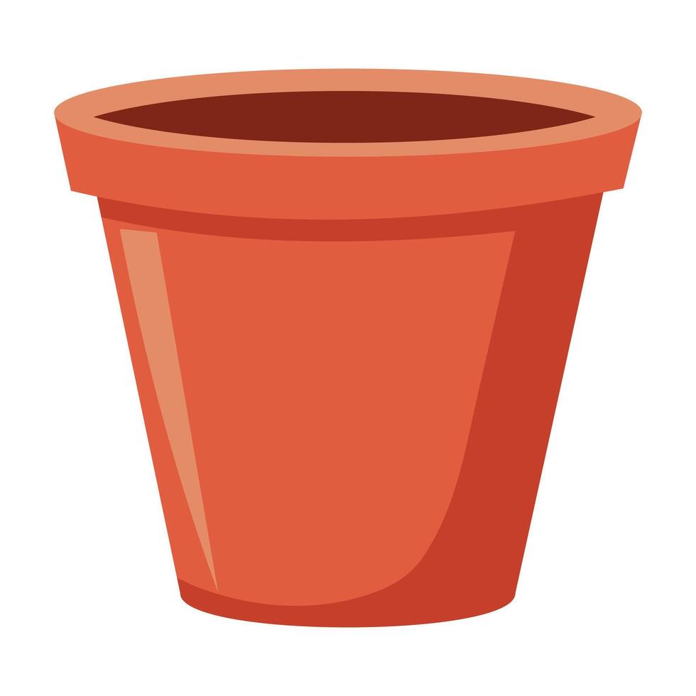 Illustration of Empty pot for plant isolated on white vector