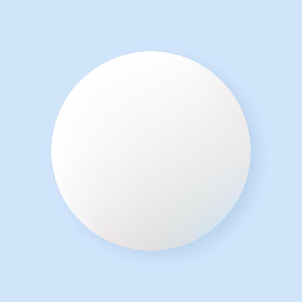 Round paper . Empty white paper plate. round plate Illustration on white background. vector