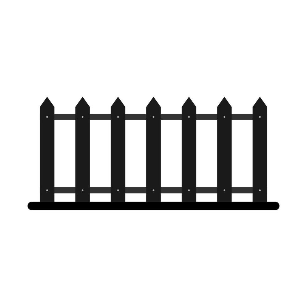 Wooden fence. Fence. Hedge illustration. Wooden fence on white background. vector