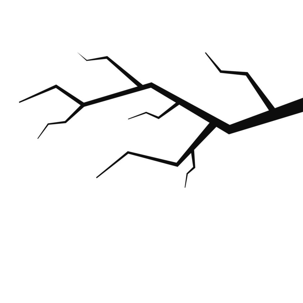 Halloween tree . Dead Branch from .Halloween tree by hand drawing. Black plant on white background. vector