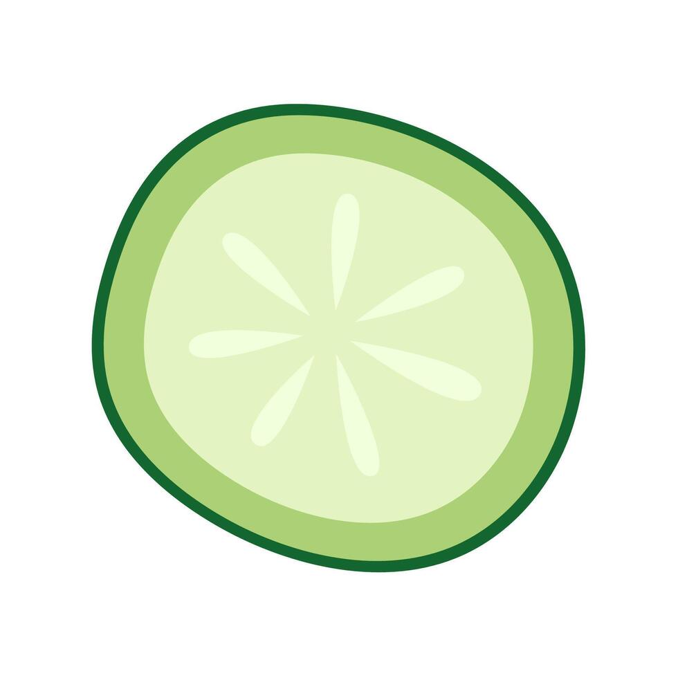 Cucumber slice icon. Cucumber . vector