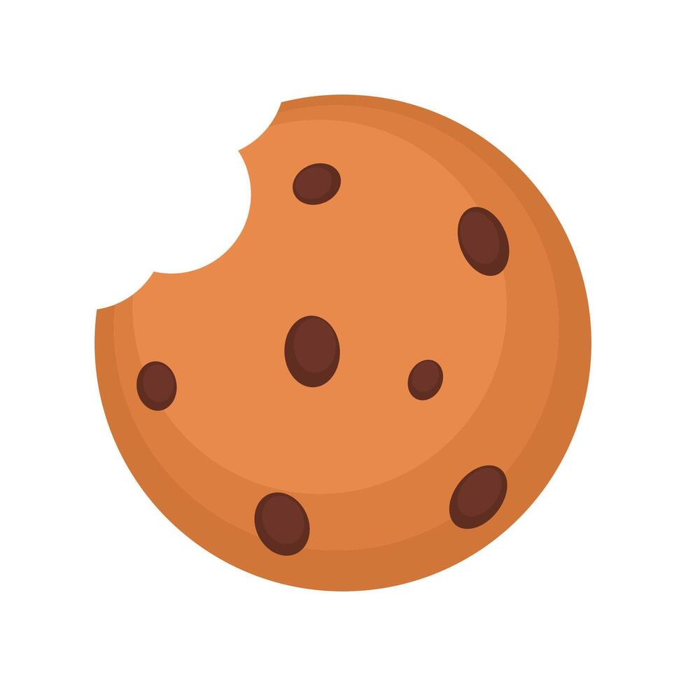 Cookie logo design. Cookie on white background. vector
