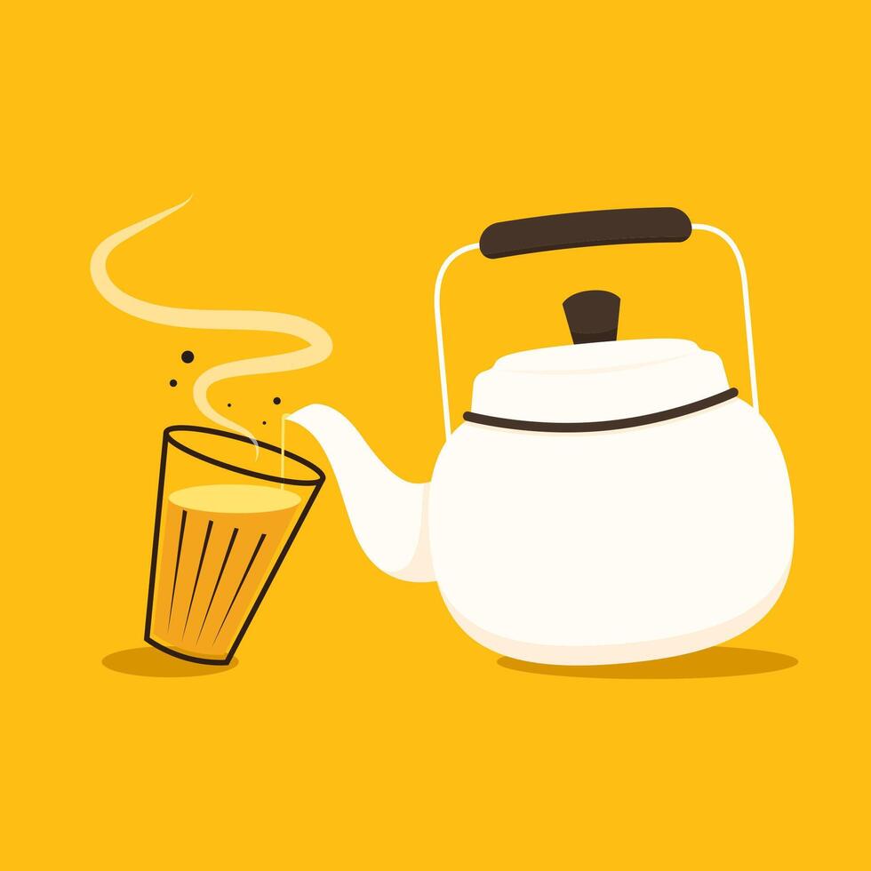 Indian hot drink . Indian chai icon. Chai is Indian drink. vector