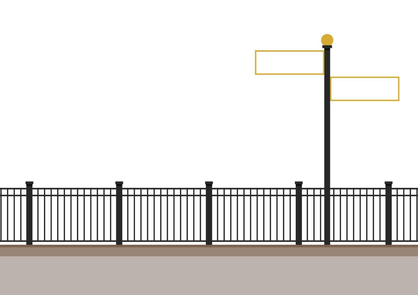 Railing . railing on white background. wallpaper. free space for text. copy space. road signs. vector
