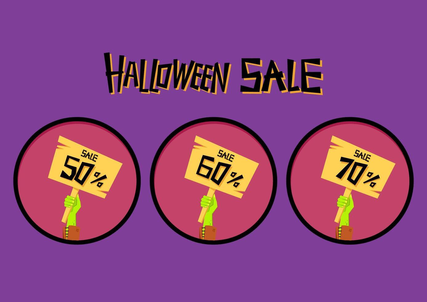Halloween Sale tag. Halloween Sale Badges and Labels in Retro Style on Light Background. Headstone. tomb. vector