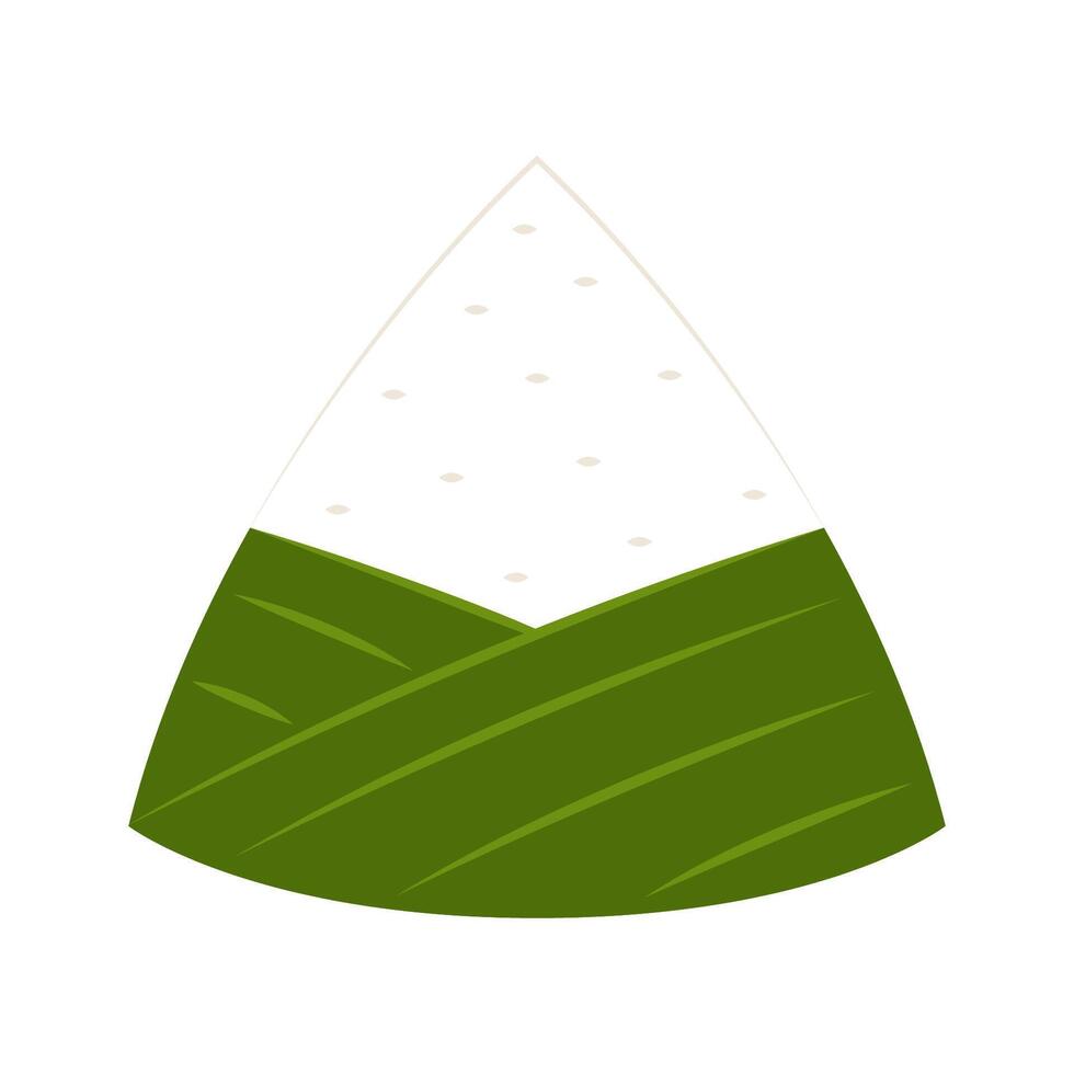 Delicious zongzi on white background. Duanwu Festival, date and wine's name written in Chinese calligraphy. Delicious zongzi icon. vector