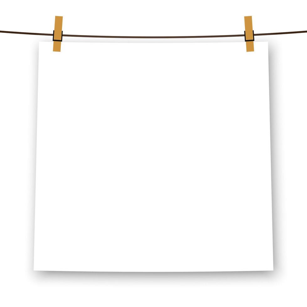 Paper . free space for text. copy space. Paper clip vector