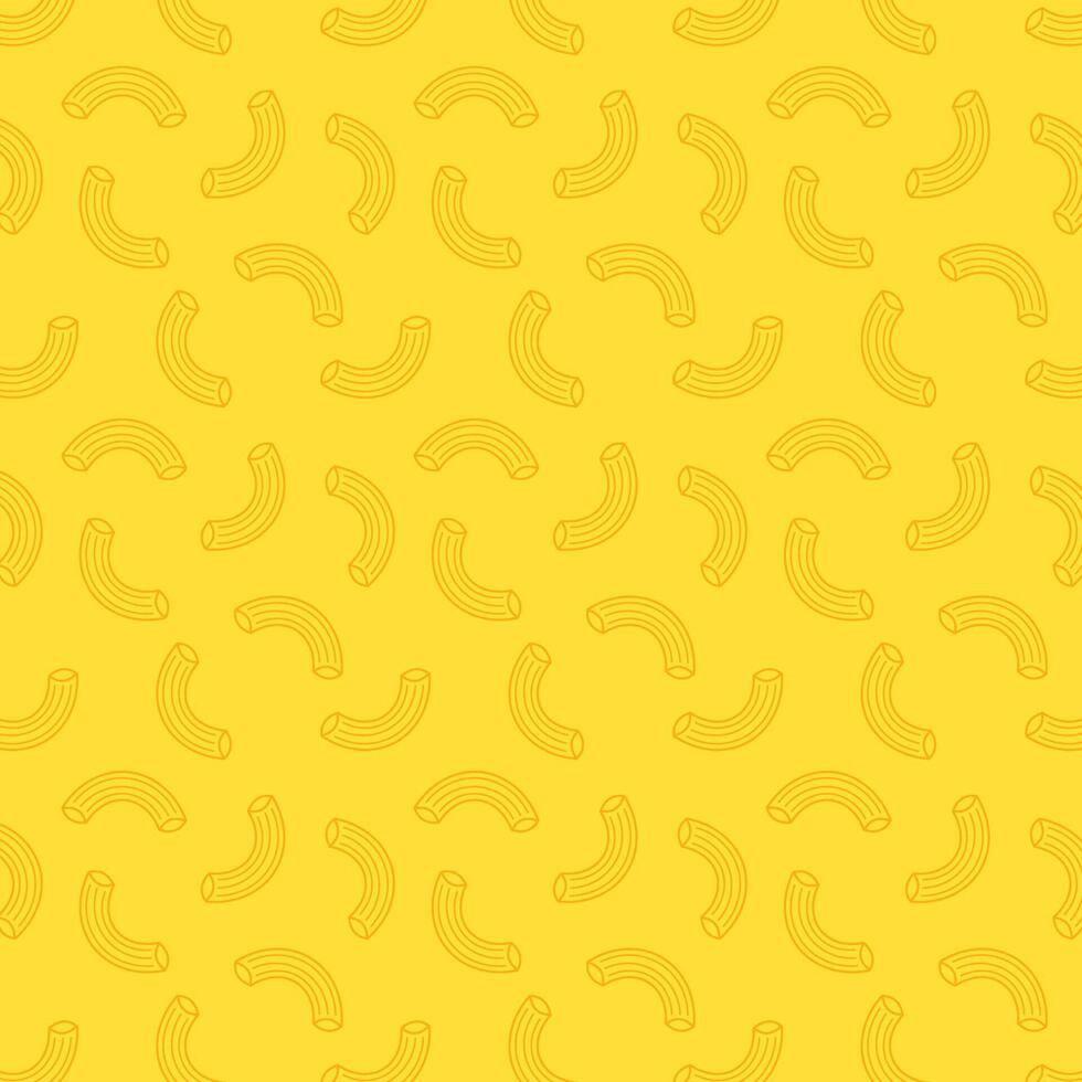 Pasta noodles pattern wallpaper. pasta noodles on yellow background. vector
