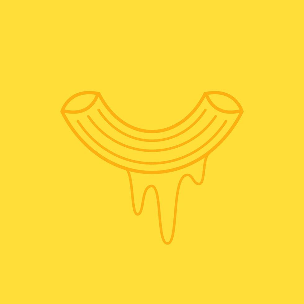Macaroni cheese logo design. Mac and Cheese . vector
