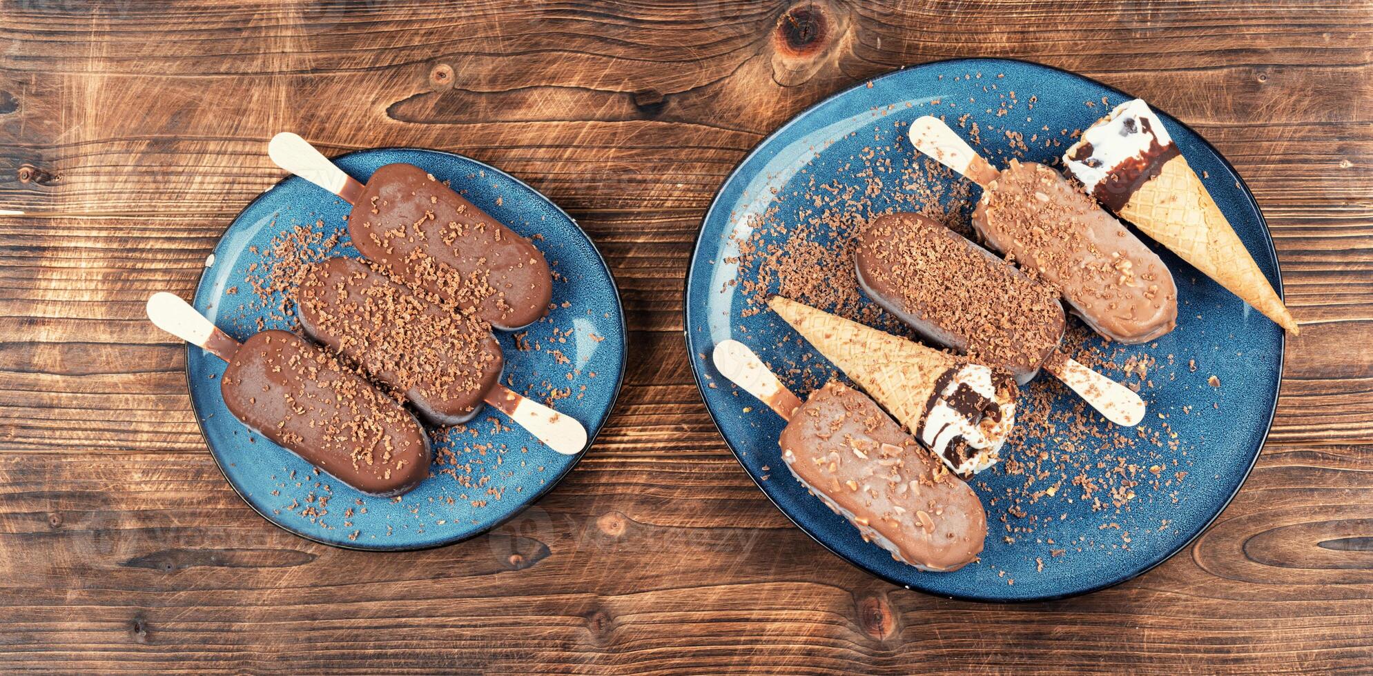 Ice cream stick placed. photo