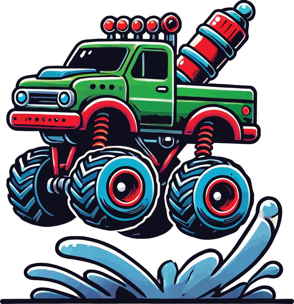Monster truck art vector