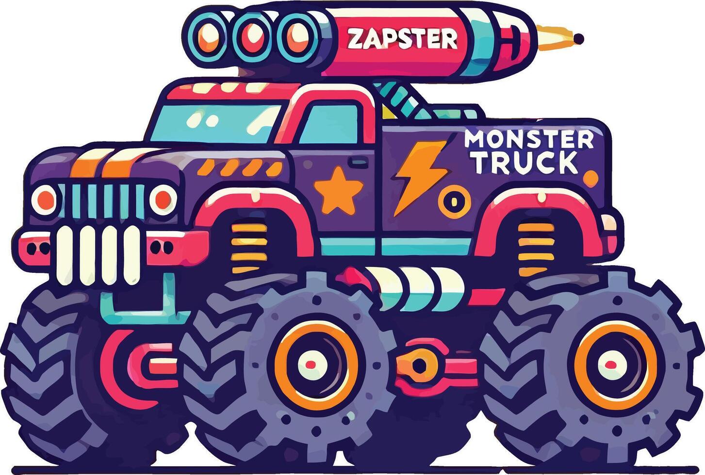 Monster truck clipart illustration vector