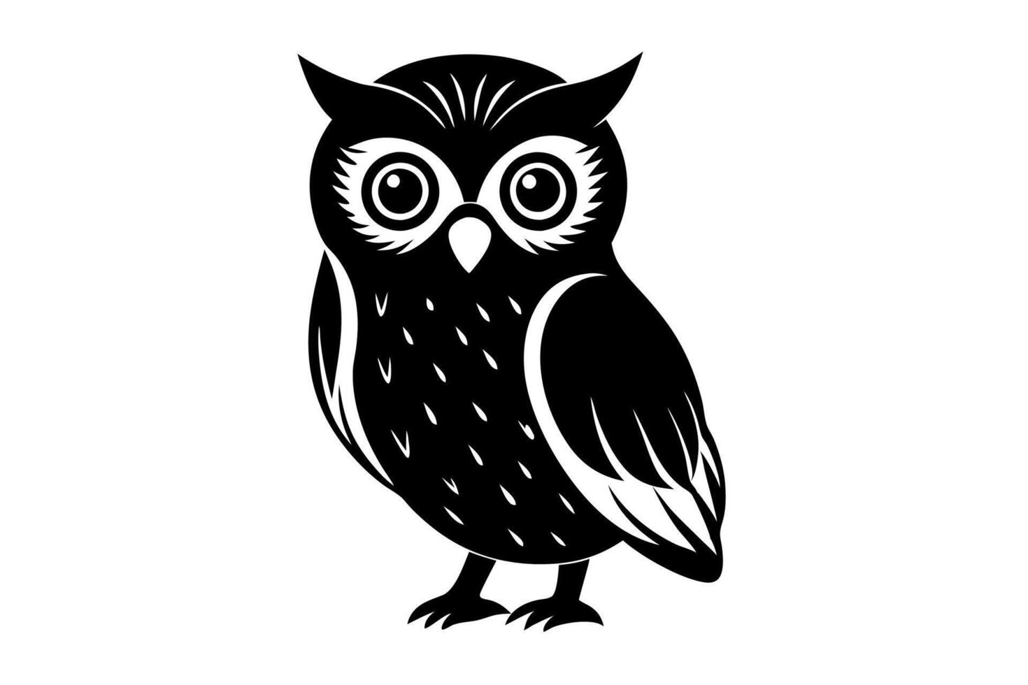 Owl Bird Silhouette Design vector
