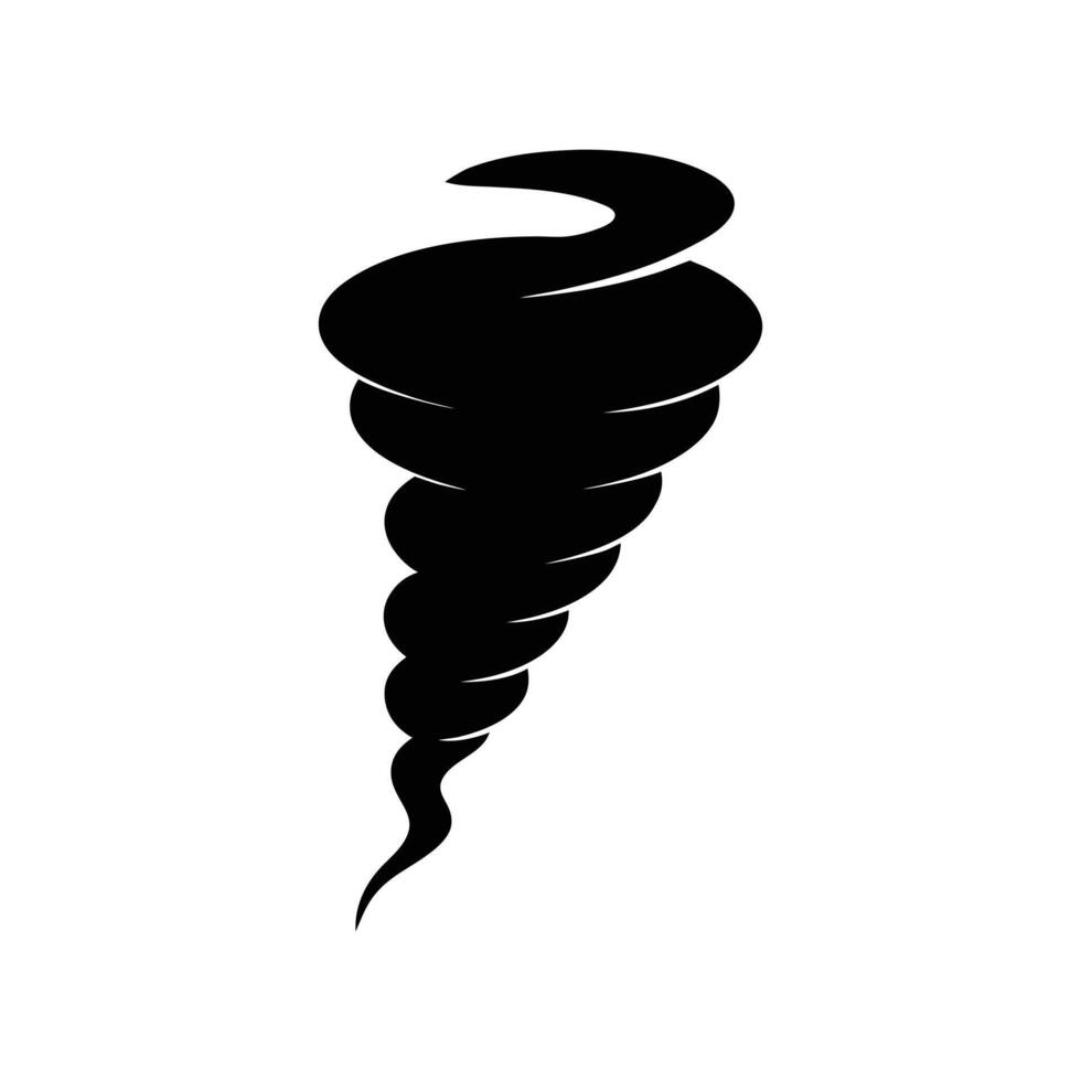 Tornado Silhouette Design vector