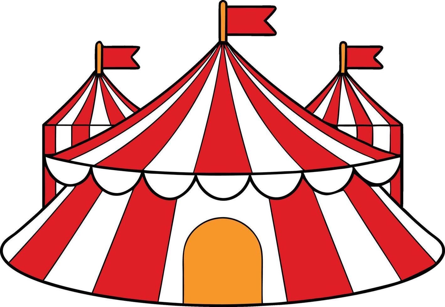 Circus Tent Festive and Colorful and Fun Holiday Theme vector