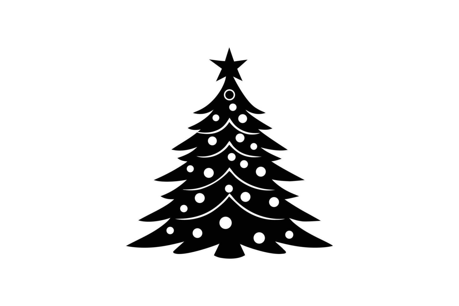 Christmas Tree Silhouette Elegant Holiday Design for Festive vector