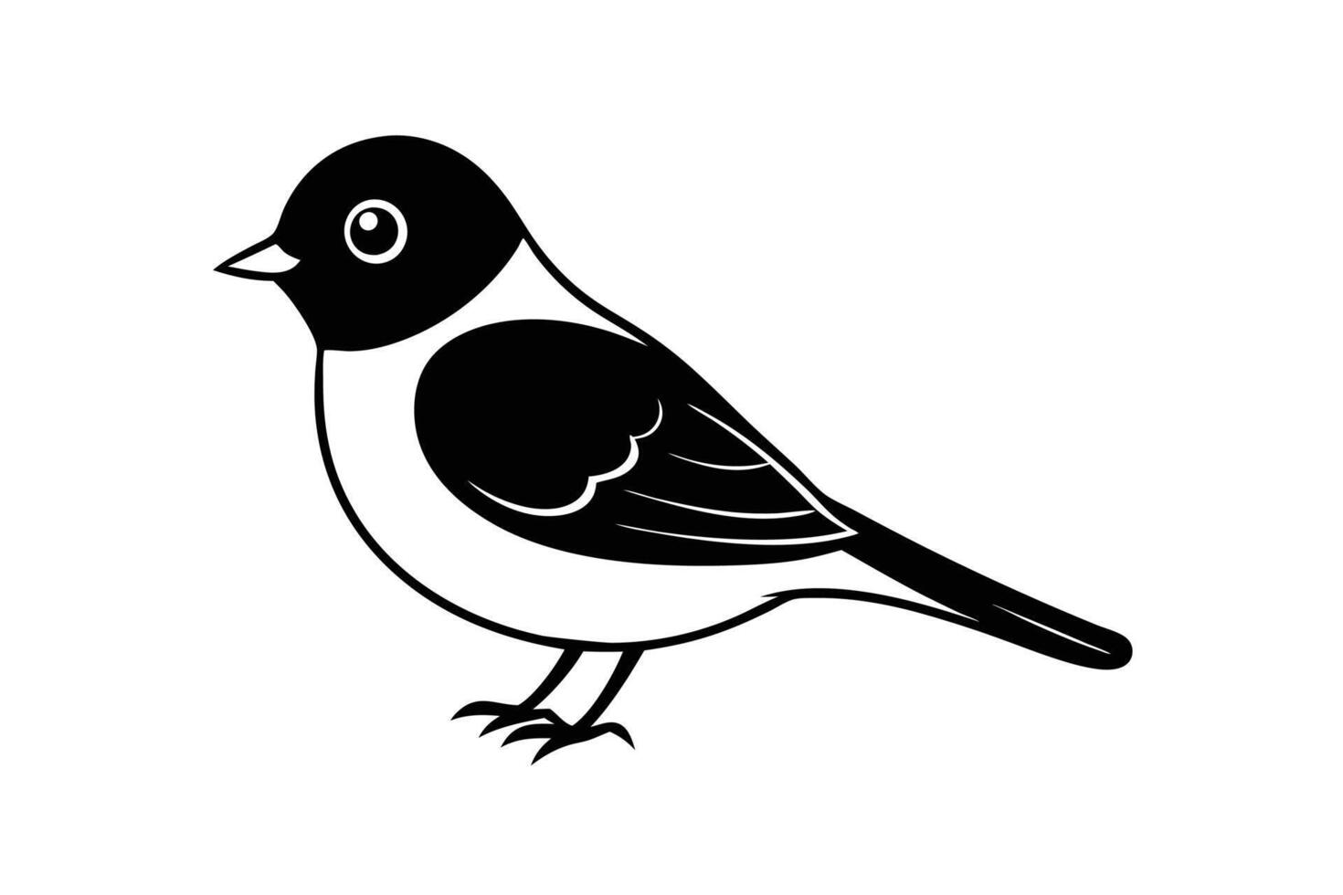 Elegant Eastern Bluebird silhouette design vector