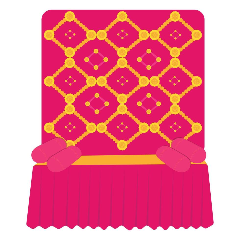Indian Wedding Haldi Ceremony Background setup vector