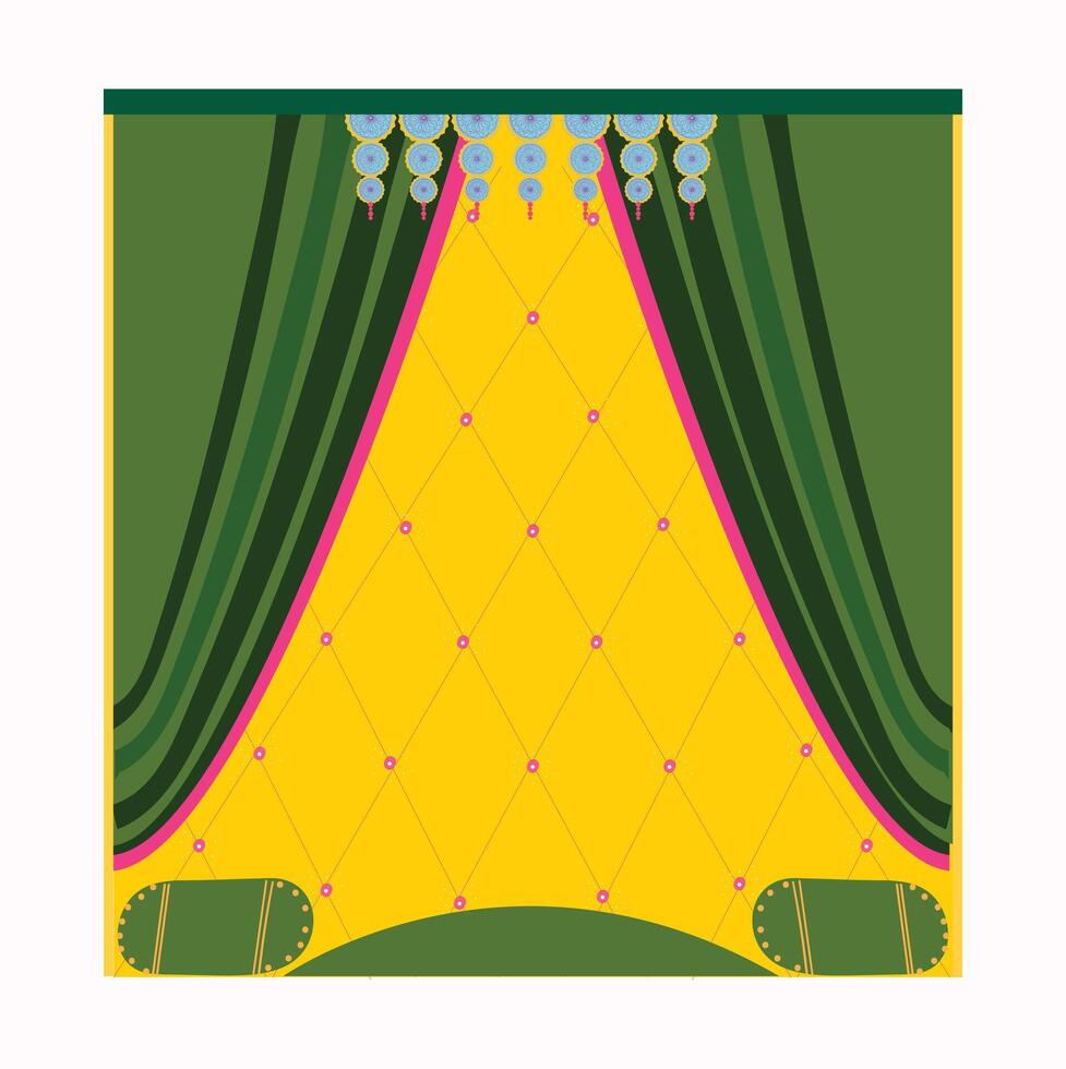 Mehendi ceremony decorative background vector