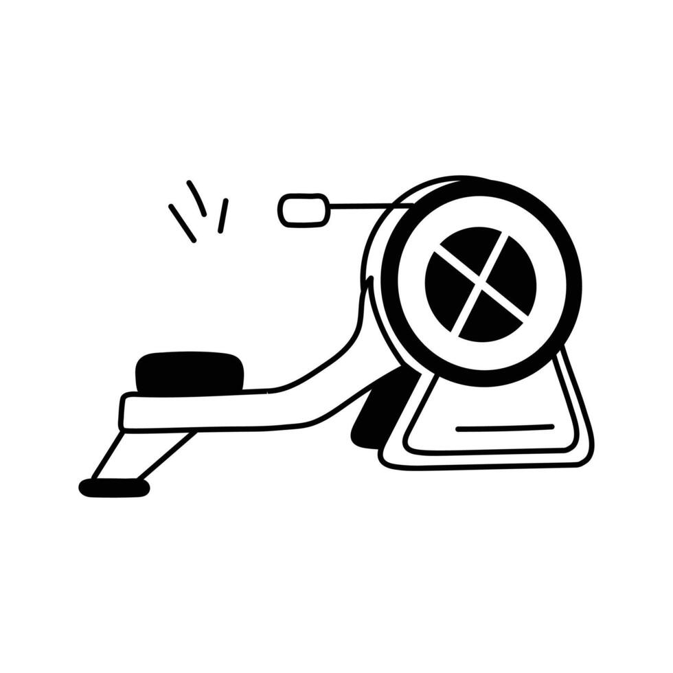 Get this amazing icon of rowing machine in modern style vector