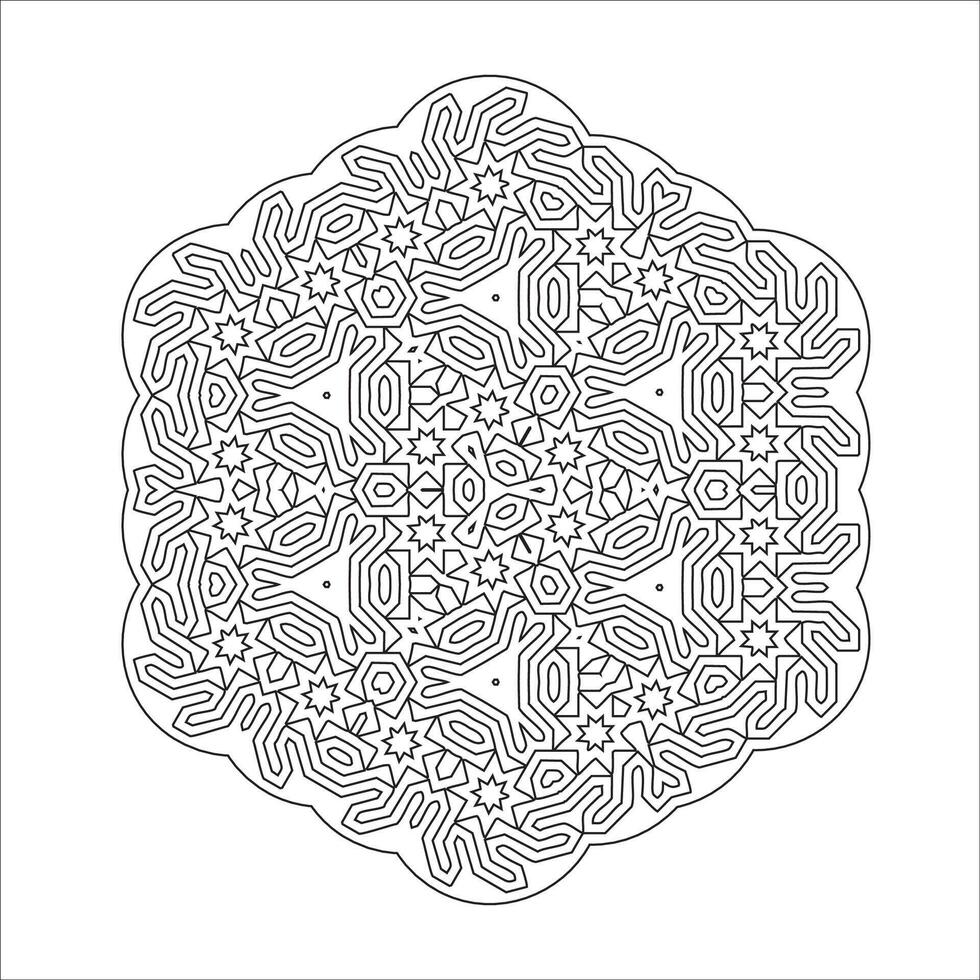 Coloring page ornament vector