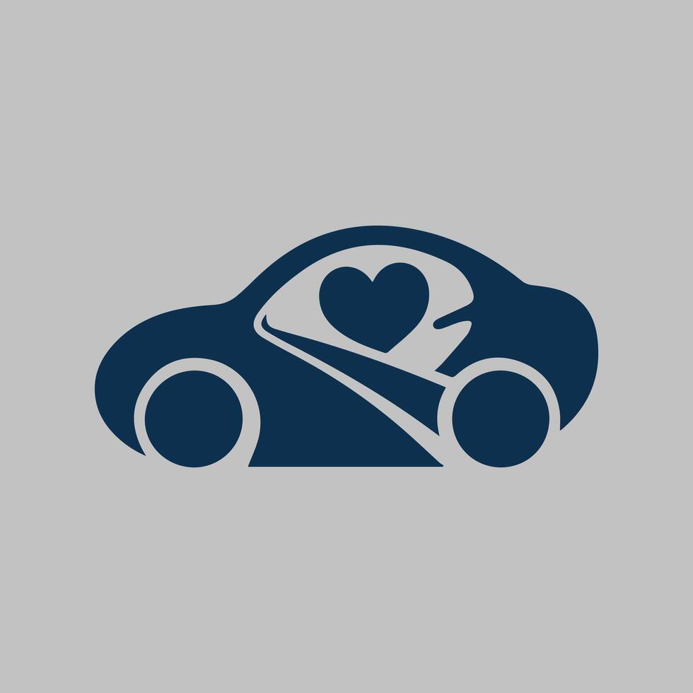 Abstract Car Love Design Icon vector