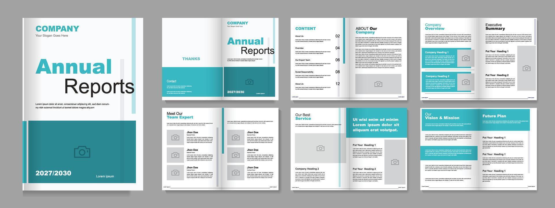 Annual Report Template, Professional Annual Report design layout vector