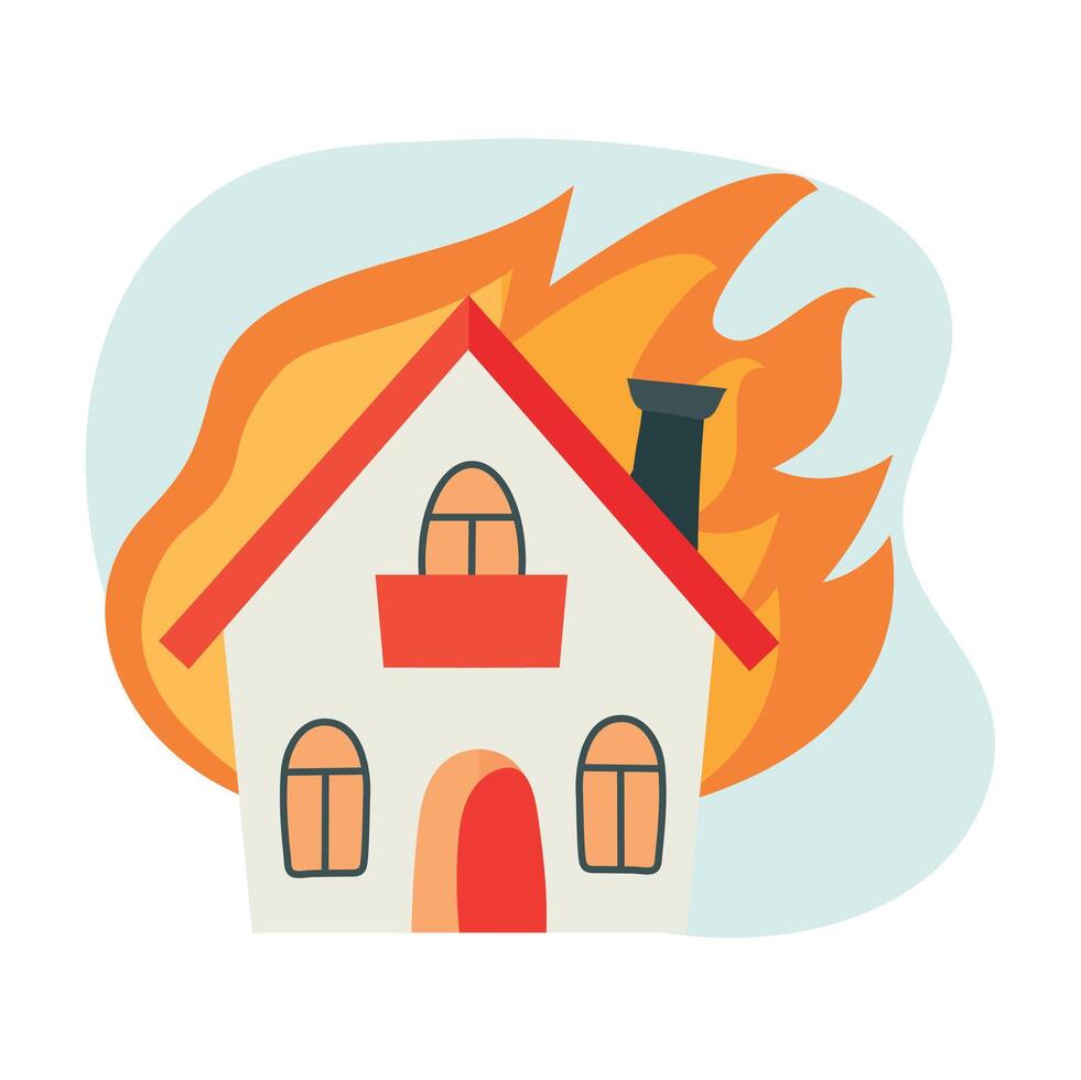 House on fire icon clipart avatar logotype concepte isolated illustration vector