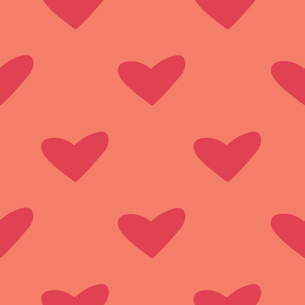 Simple hearts seamless pattern for Valentine's Day card, poster, decoration, printing on phone cases, fabrics, paper, wallpaper vector